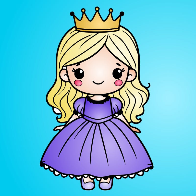 girl with a crown and a dress