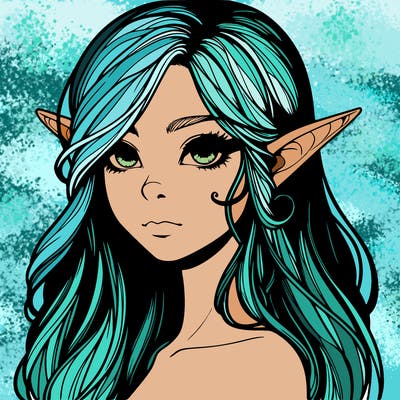 elf girl realistic dark fantasy