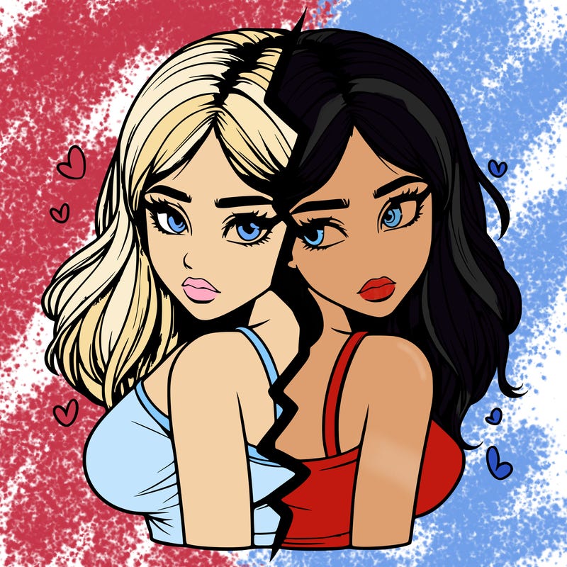 realistic girl split