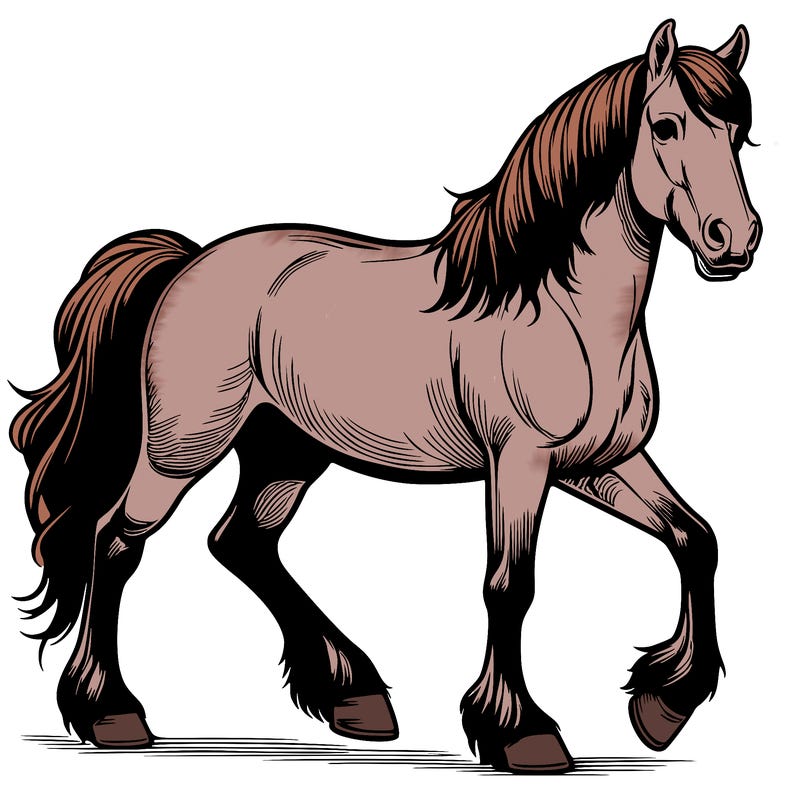 realistic horse