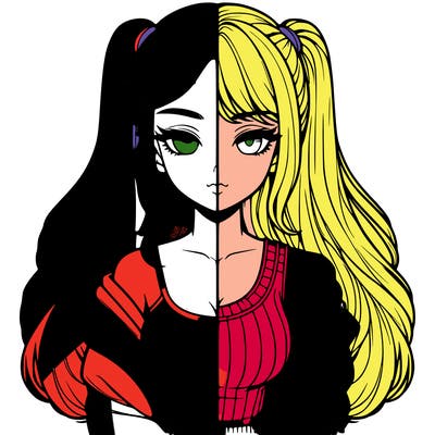 realistic girl split