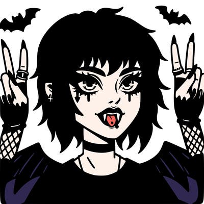 hot emo vampire woman