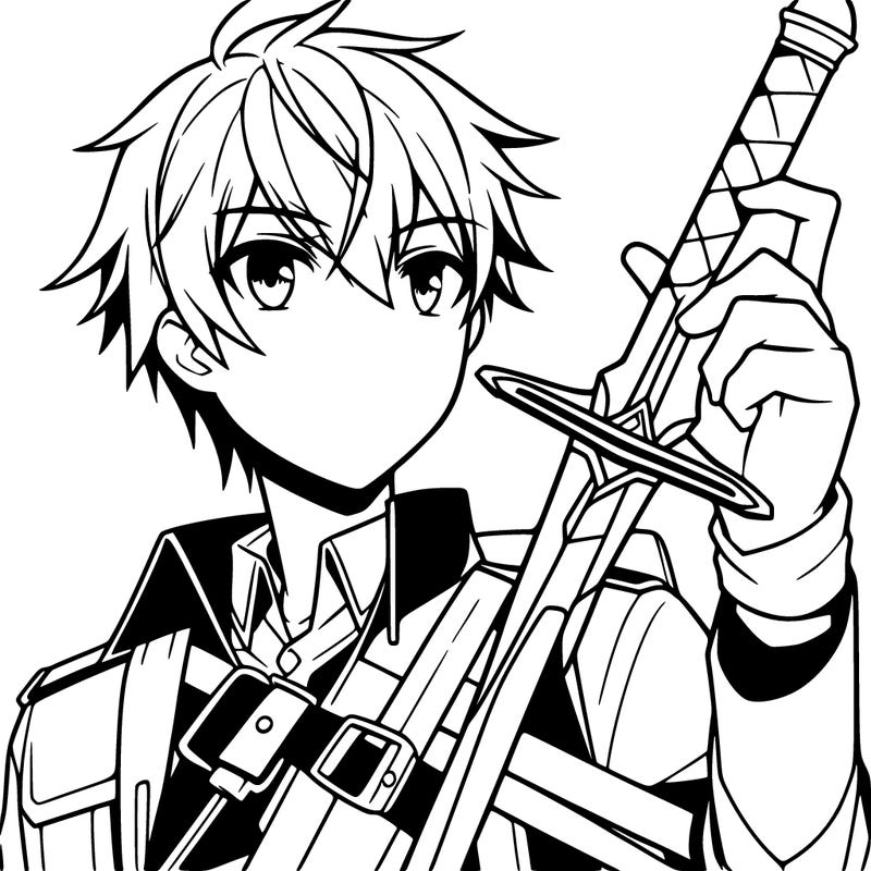 anime guy with a sword