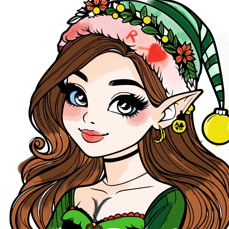 christmas girl elf realistic