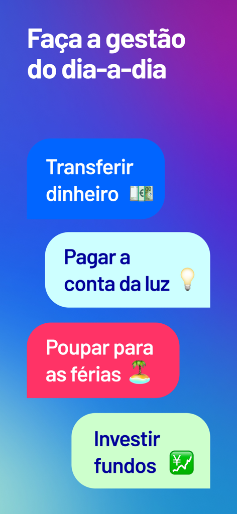 Best Bank - Tela do aplicativo Best Bank mostrando opções para transferências de dinheiro, pagamentos de contas, poupança e investimentos