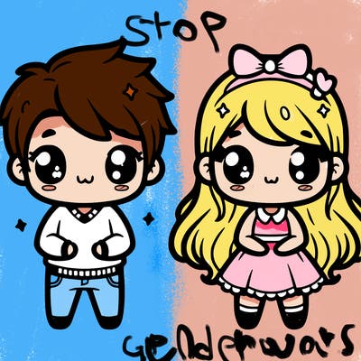 male and female cute