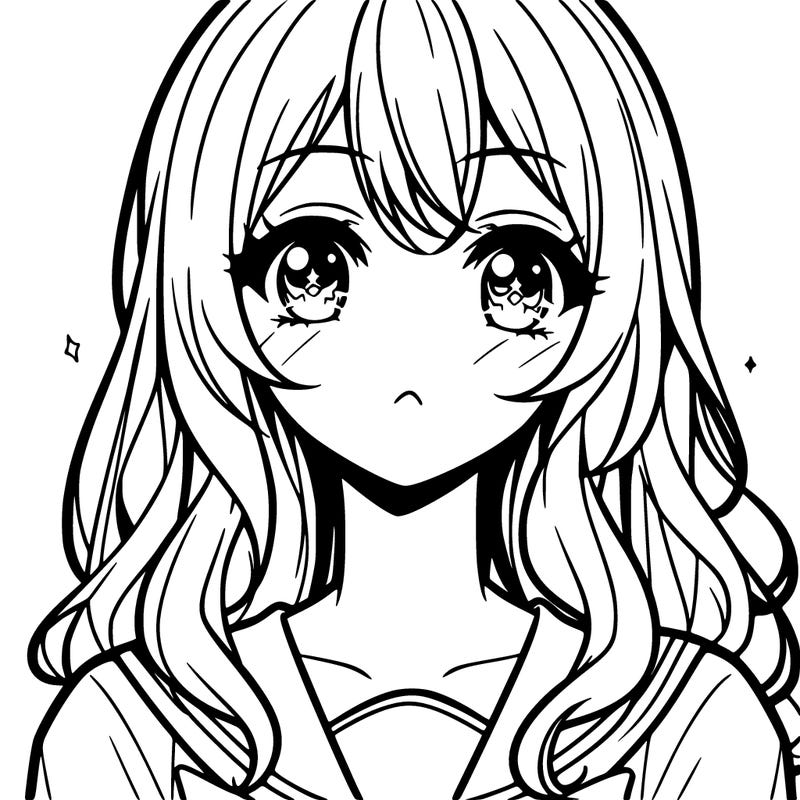 anime girl with lips