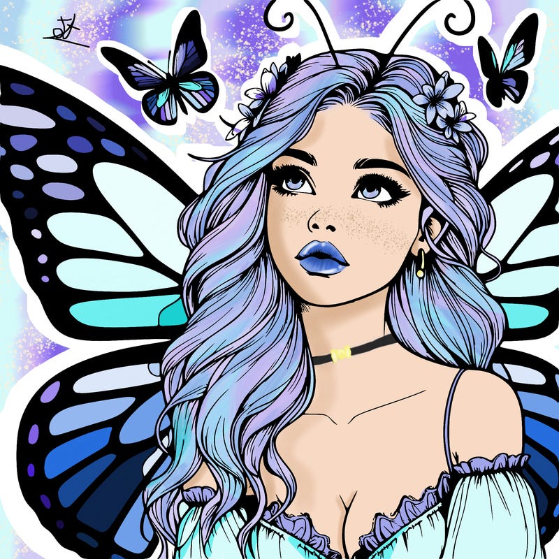 butterfly fairy realistic girl