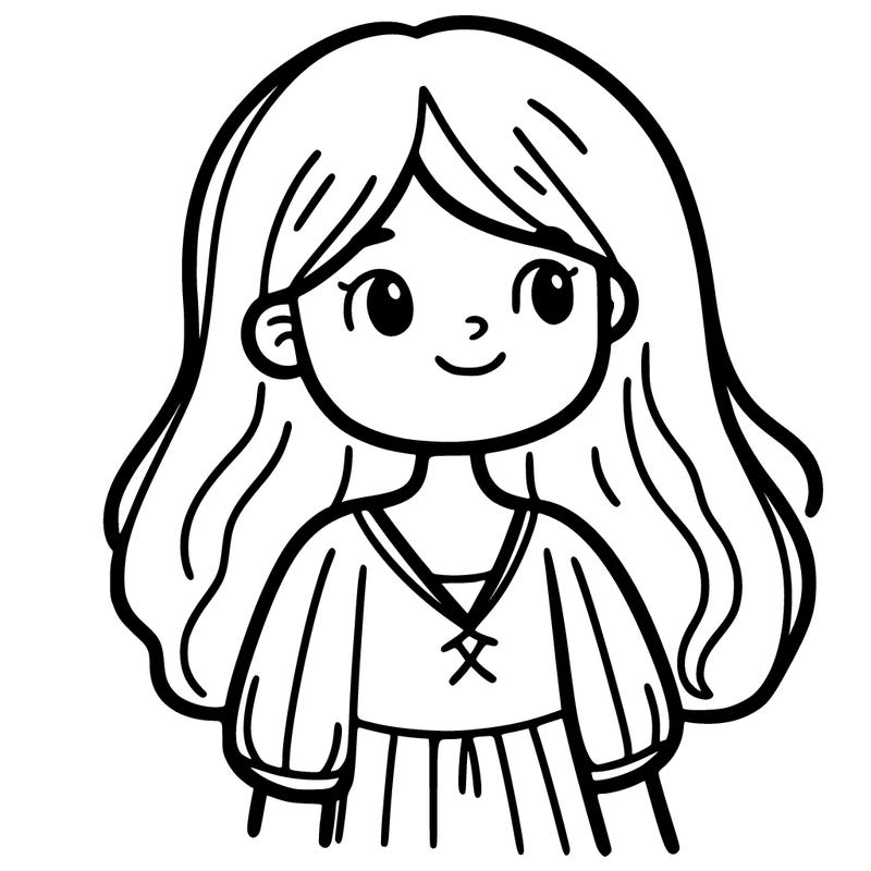 young girl hair down