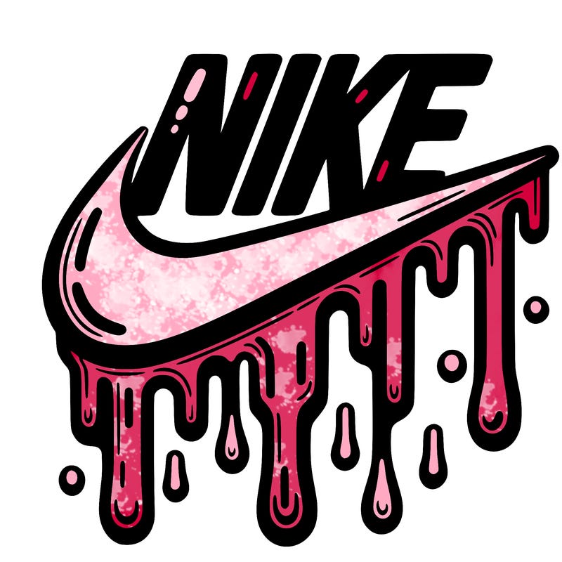dripping nike logo
