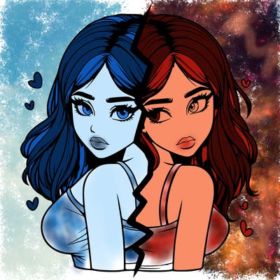 realistic girl split