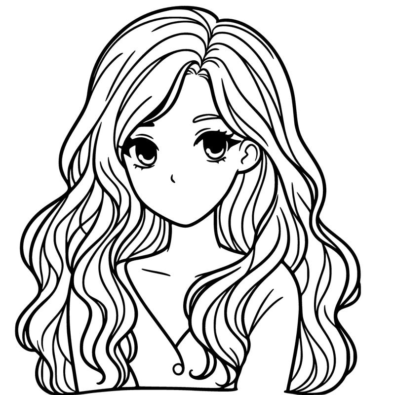 woman with long hair