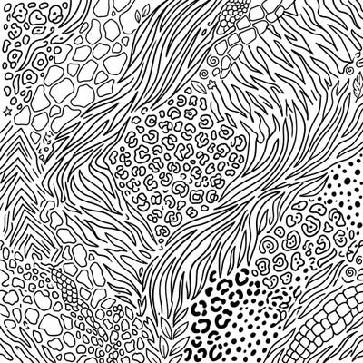 Embark on a colorful safari with this engaging animal print patterns coloring page, perfect for young adventurers. Featuring a variety of iconic designs like zebra stripes and leopard spots, it offers endless creative fun for kids aged 4-8.