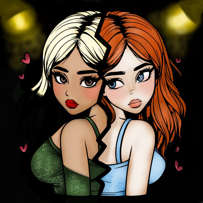 realistic girl split