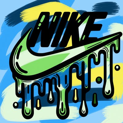 dripping nike logo