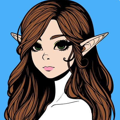 elf girl realistic dark fantasy