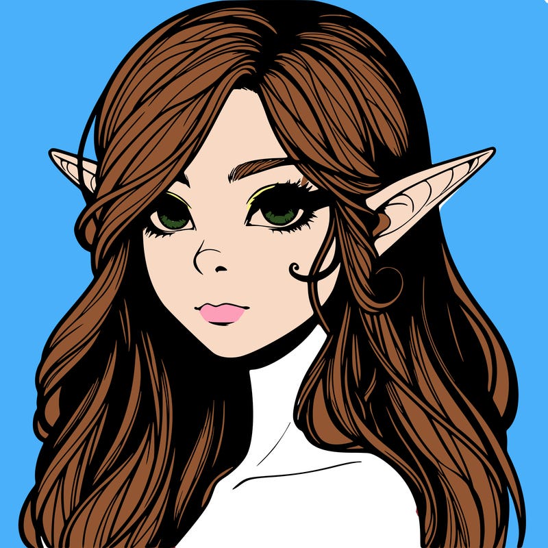 elf girl realistic dark fantasy
