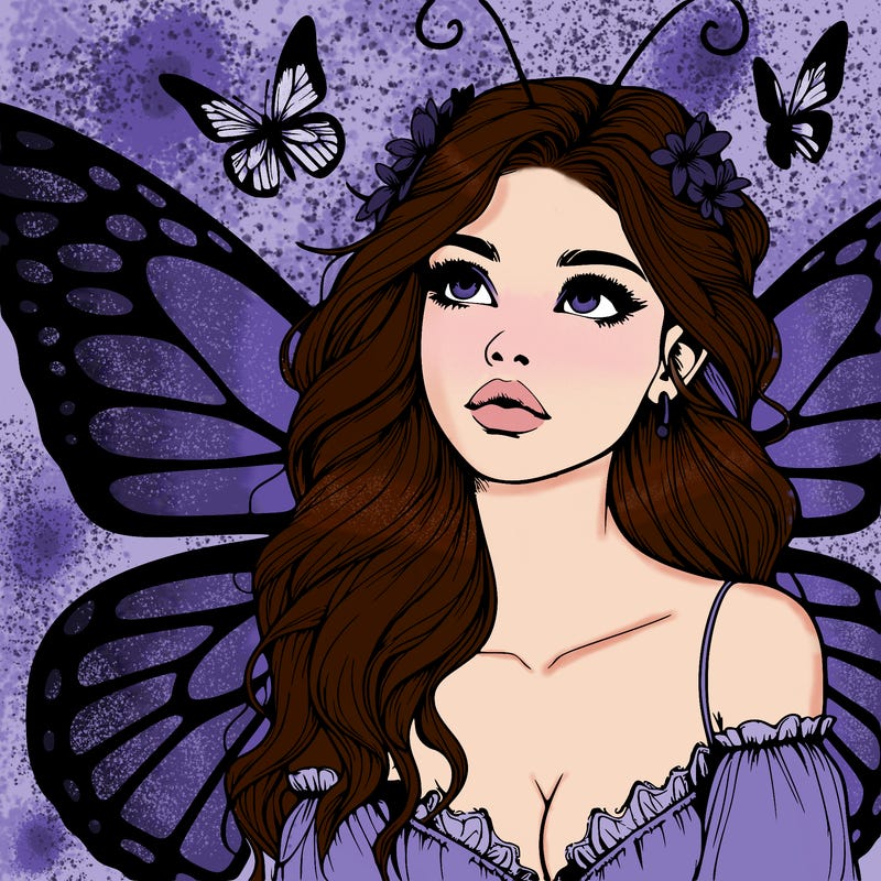 butterfly fairy realistic girl
