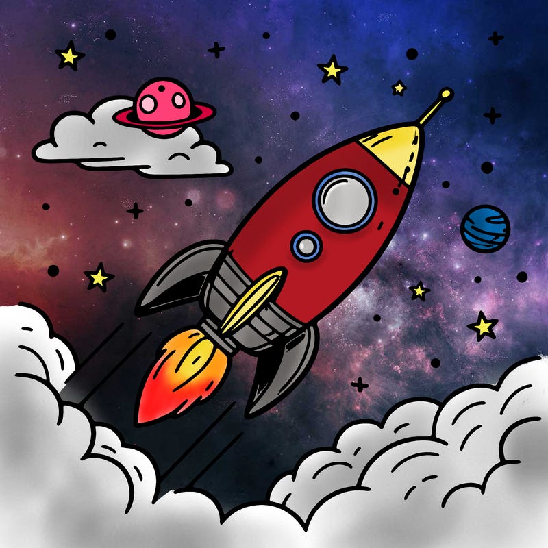 rocket in space