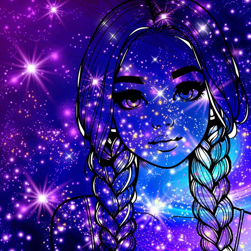 realistic girl with braids