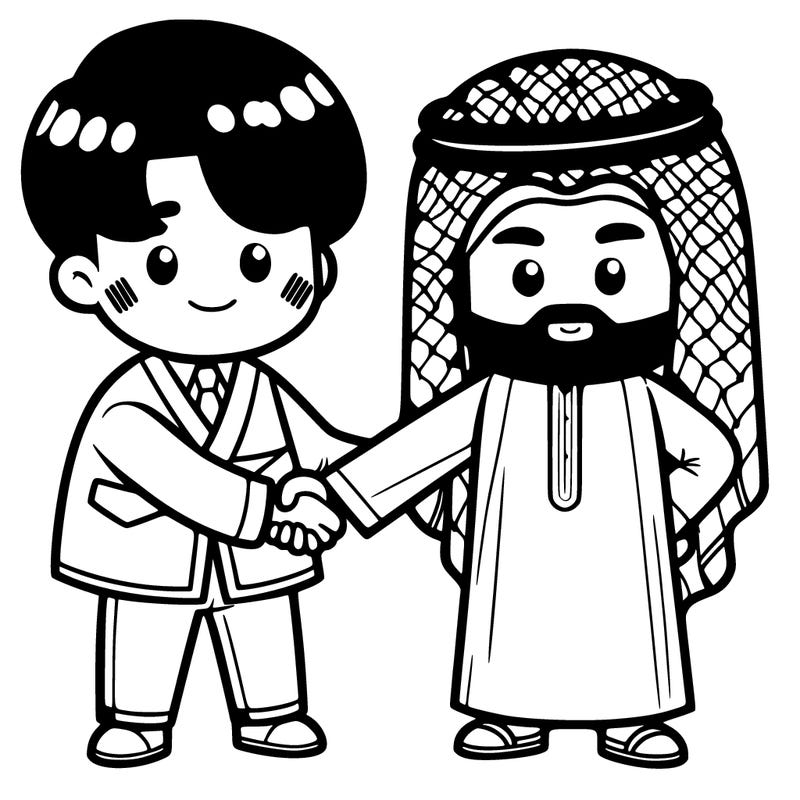 korean cooperating with me, arab as a force