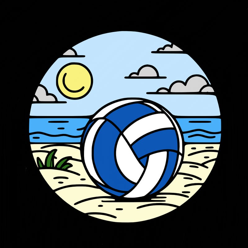 volleyball on a beach