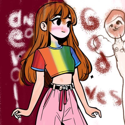 girl in a cute crop top