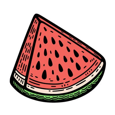 a wedge of watermelon