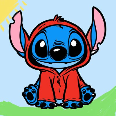 stitch in a dog costume