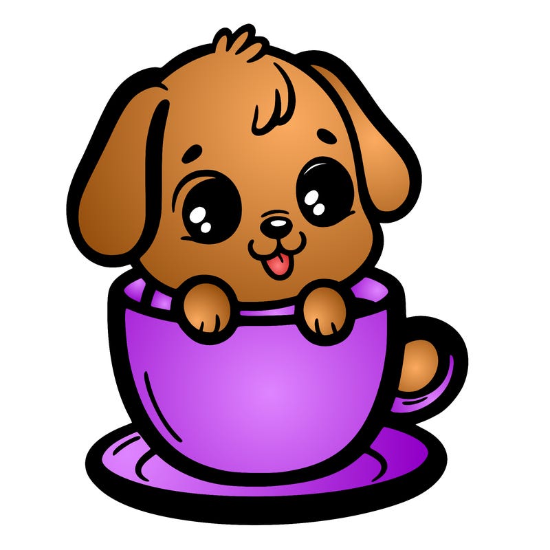 puppy in a cup