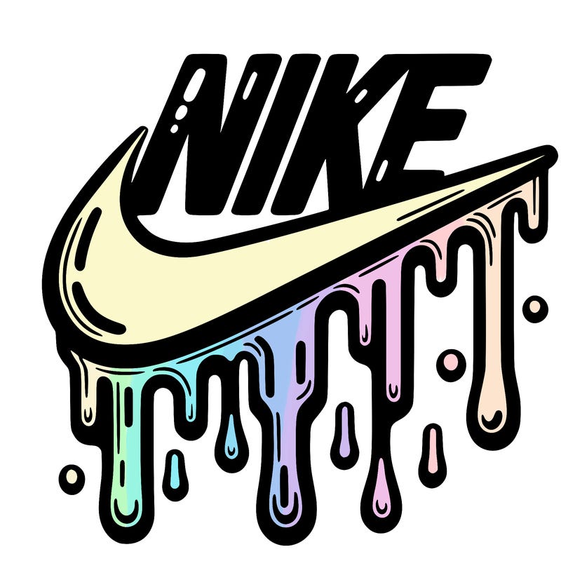 dripping nike logo