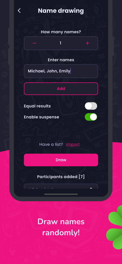 Random name picker for raffles - Utilities App | MWM