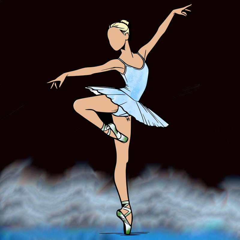 realistic person doing ballet