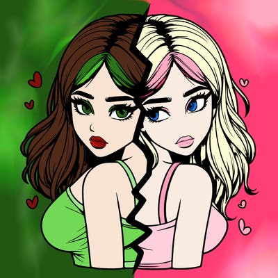 realistic girl split