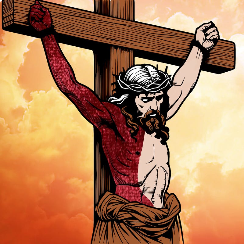 jesus realistic on the cross