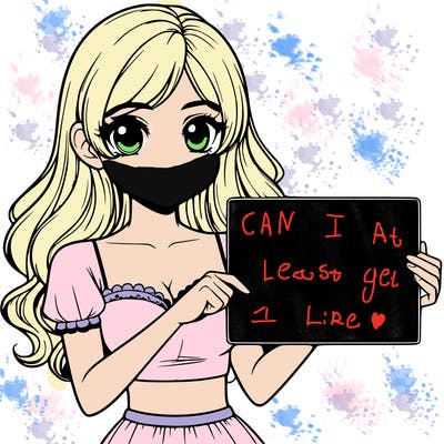 realistic pretty girl holding blank sign
