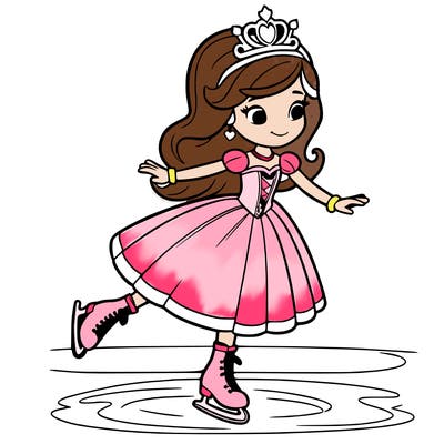 princess skating on ice