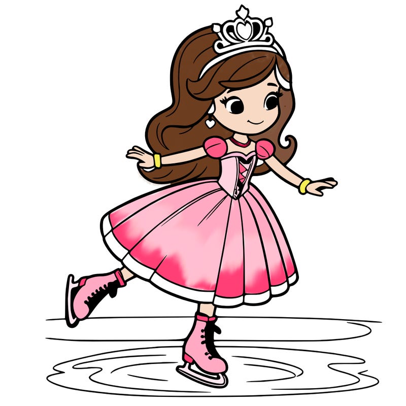 princess skating on ice