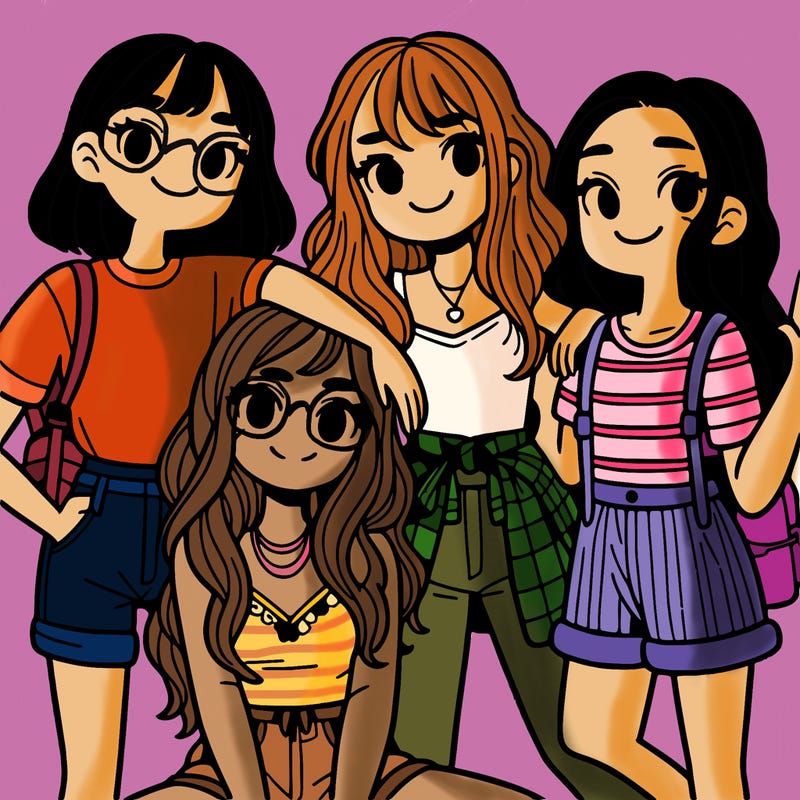 four girls best friends
