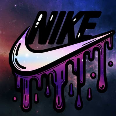 dripping nike logo