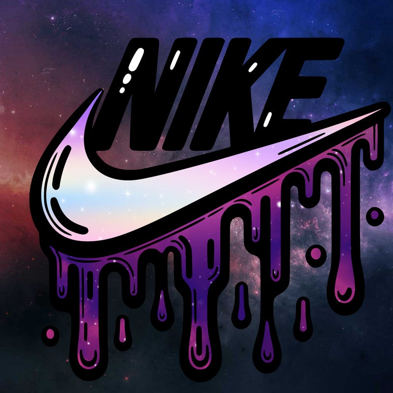 dripping nike logo
