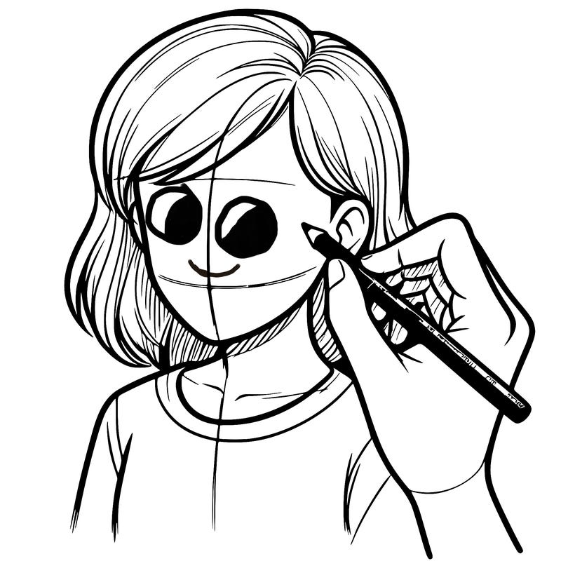 drawing a realistic person