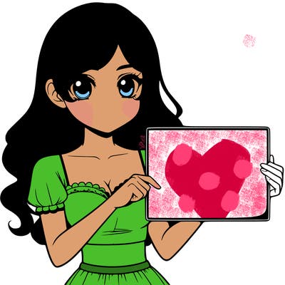 realistic pretty girl holding blank sign