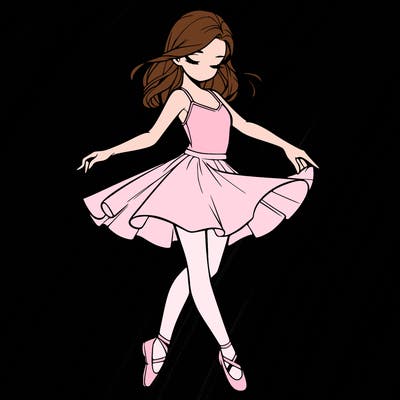 a realistic girl doing dance