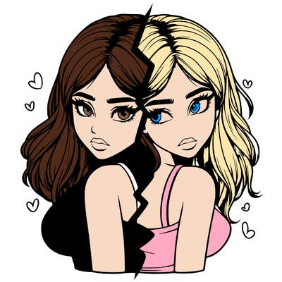 realistic girl split