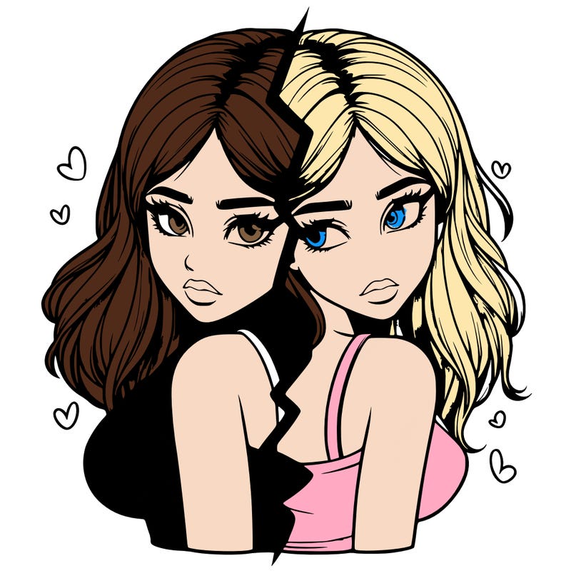 realistic girl split