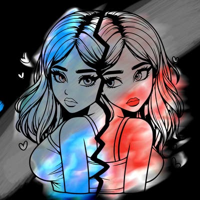 realistic girl split