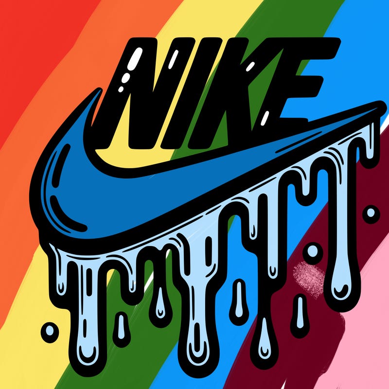dripping nike logo