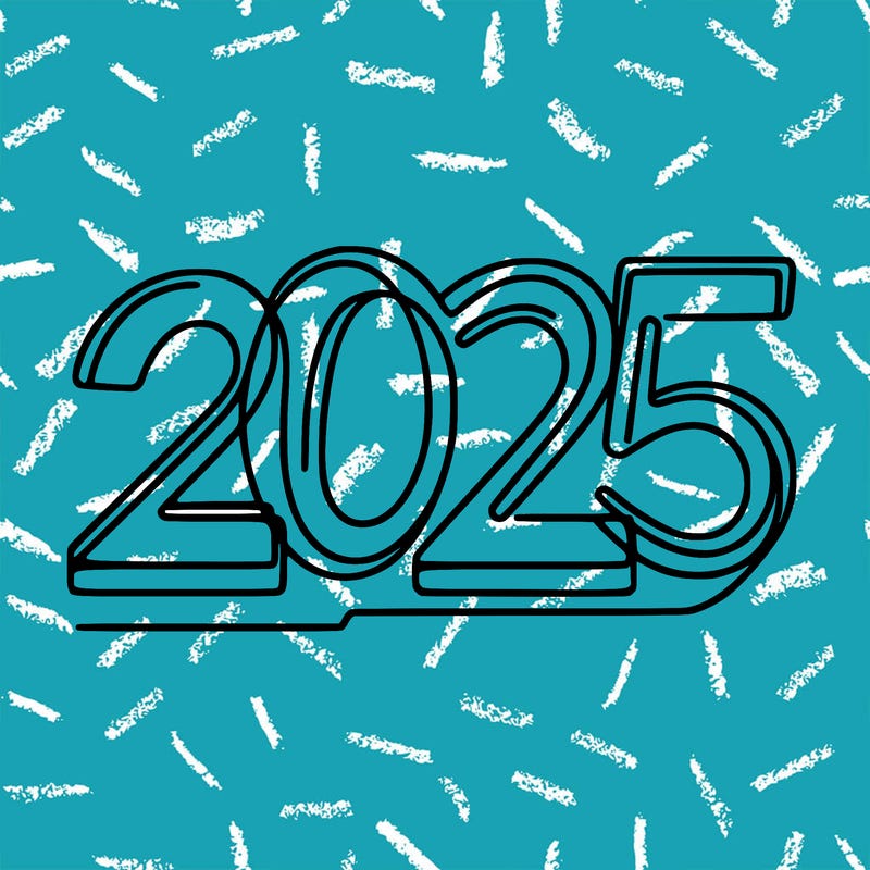 one line numbers sketch design “2025”