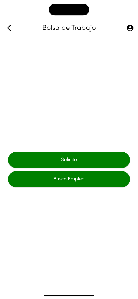 Mano a Mano Revista - Job board interface in the Mano a Mano Revista app for hiring or seeking employment